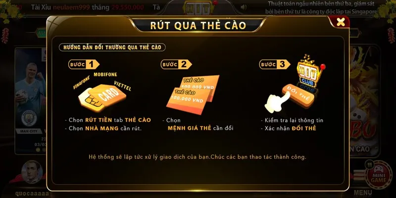 Ưu điểm khi rút tiền tại cổng game Hit club